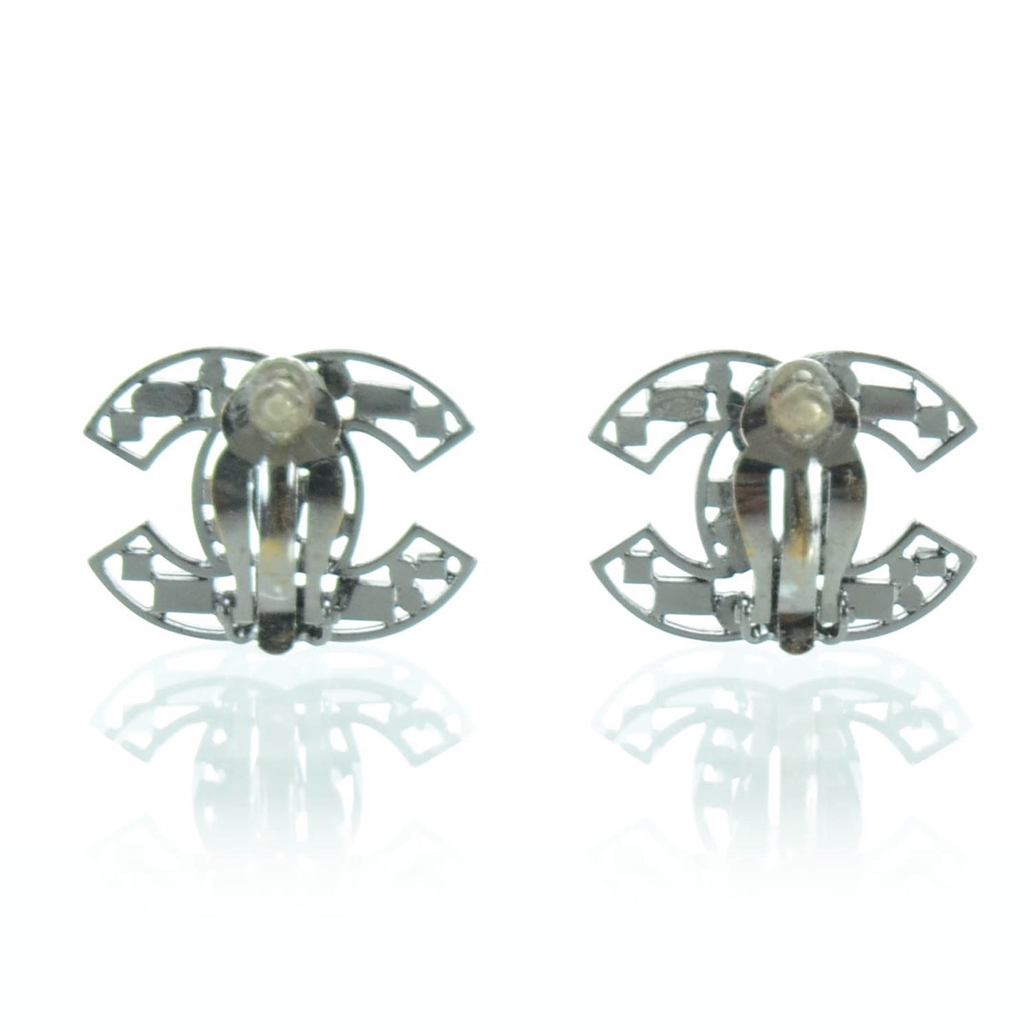 Crystal Pearl CC Clip On Earrings