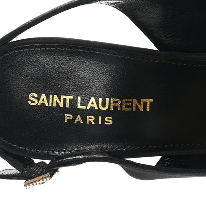 Saint Laurent Crepe Satin Crystal Opyum 110 Slingback Pump 39.5 Black 7 of 9