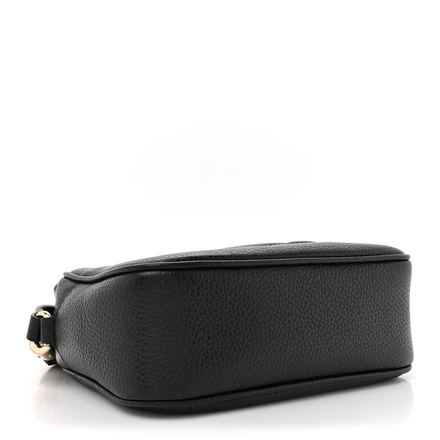 Pebbled Calfskin Small Soho Disco Bag Black