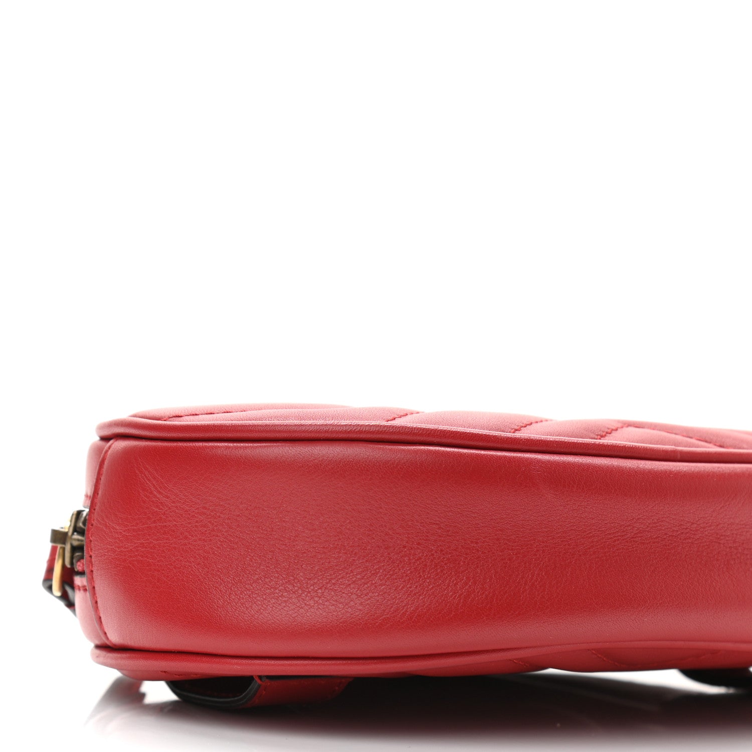 Gucci Calfskin Matelasse GG Marmont Belt Bag 85 34 Hibiscus Red 10 of 12