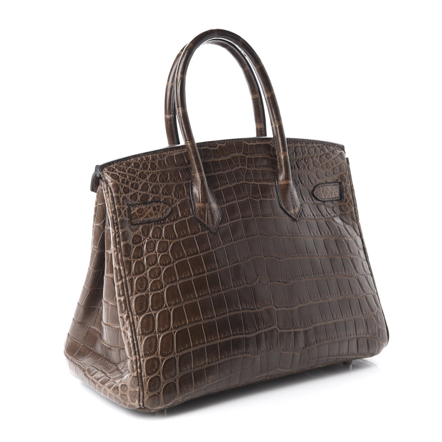 Matte Niloticus Crocodile Birkin 30 Gris Elephant
