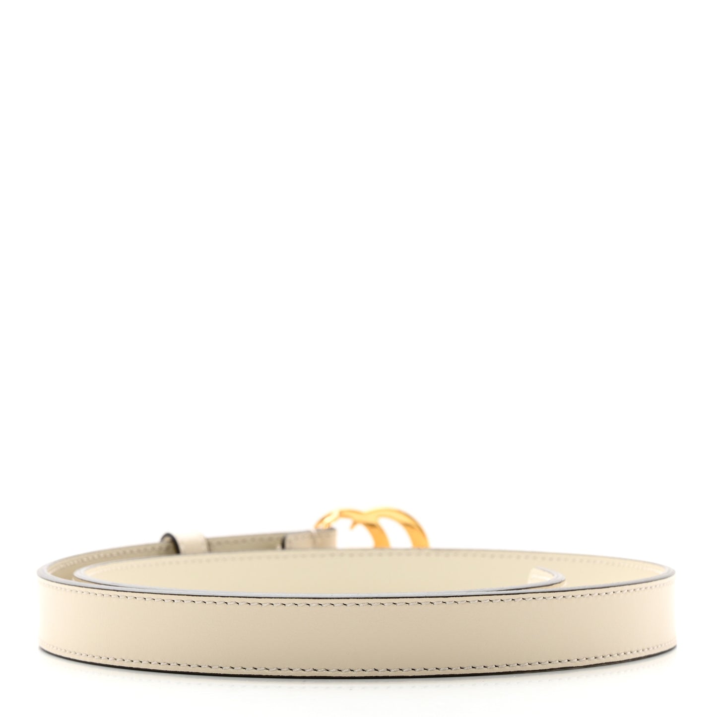 Plutone Calfskin Double G 20mm Belt 75 30 Mystic White