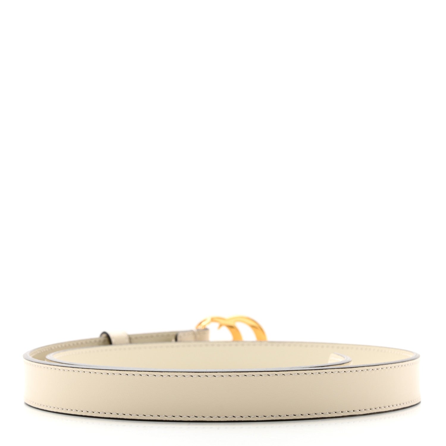 Gucci Plutone Calfskin Double G 20mm Belt 75 30 Mystic White 2 of 8