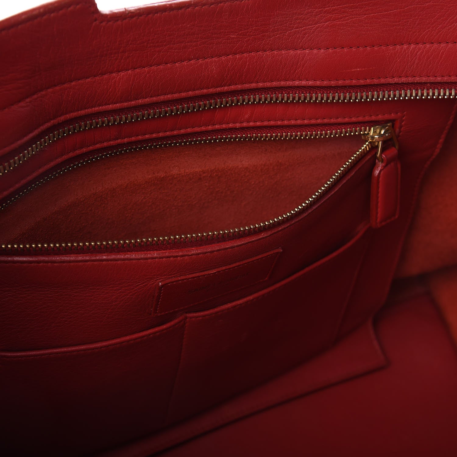 Saint Laurent Calfskin Medium Classic Y Cabas Red 9 of 15