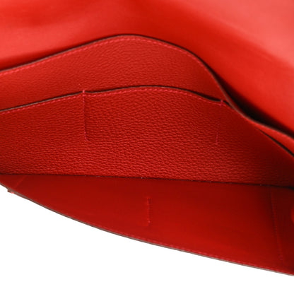 Hermes Togo Dogon Duo Wallet Rouge Casaque 6 of 14