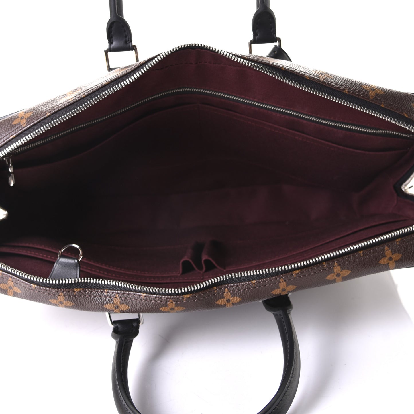 Monogram Macassar Porte Documents Voyage Soft Briefcase