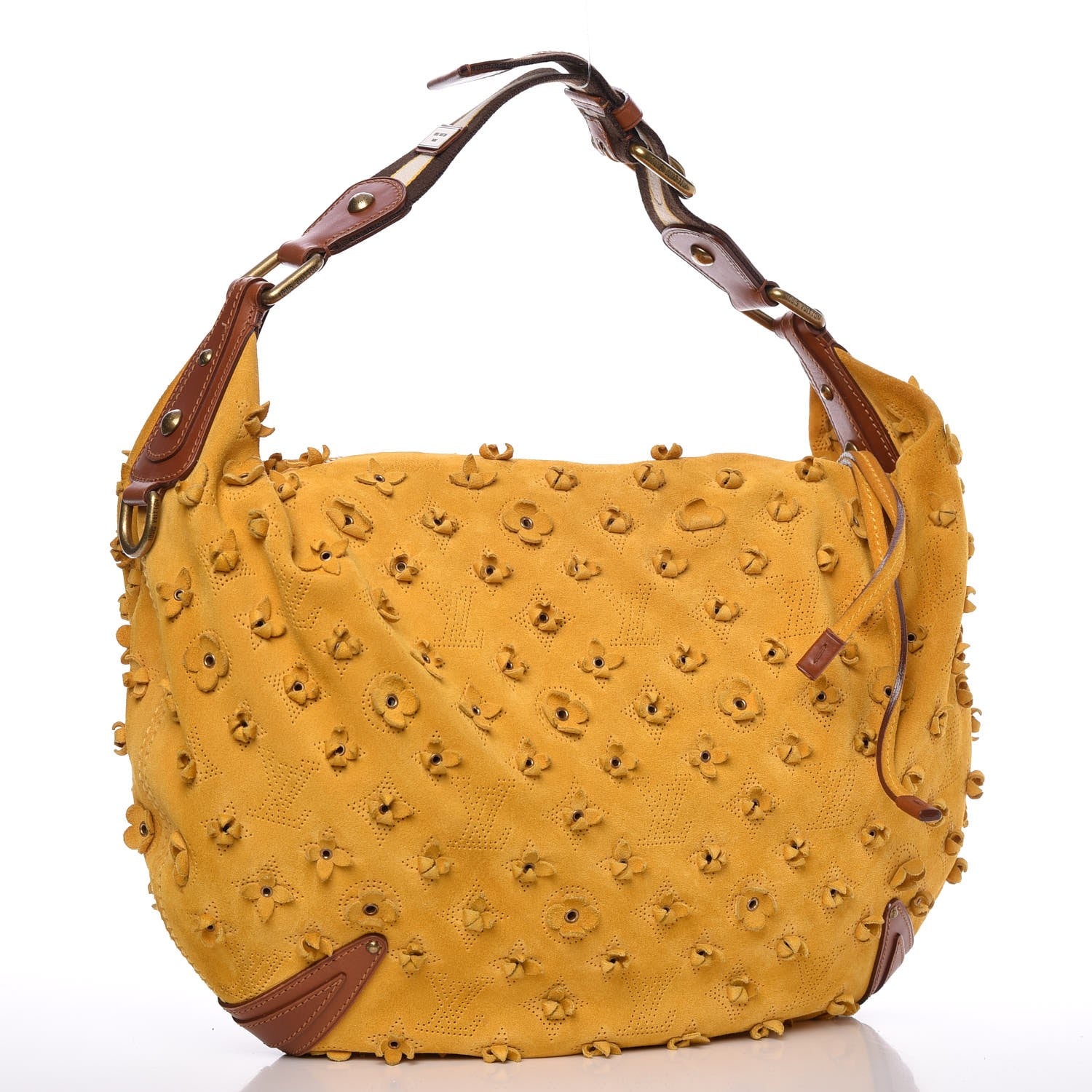 Louis Vuitton Suede Mahina Fleurs Onatah GM Maize 3 of 10