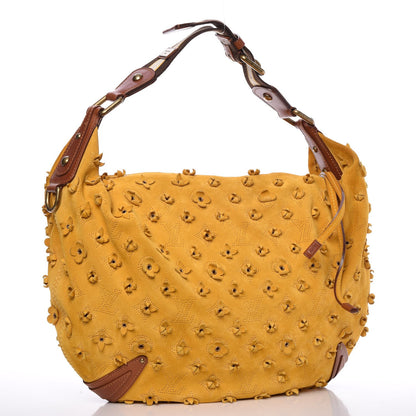 Louis Vuitton Suede Mahina Fleurs Onatah GM Maize 3 of 10