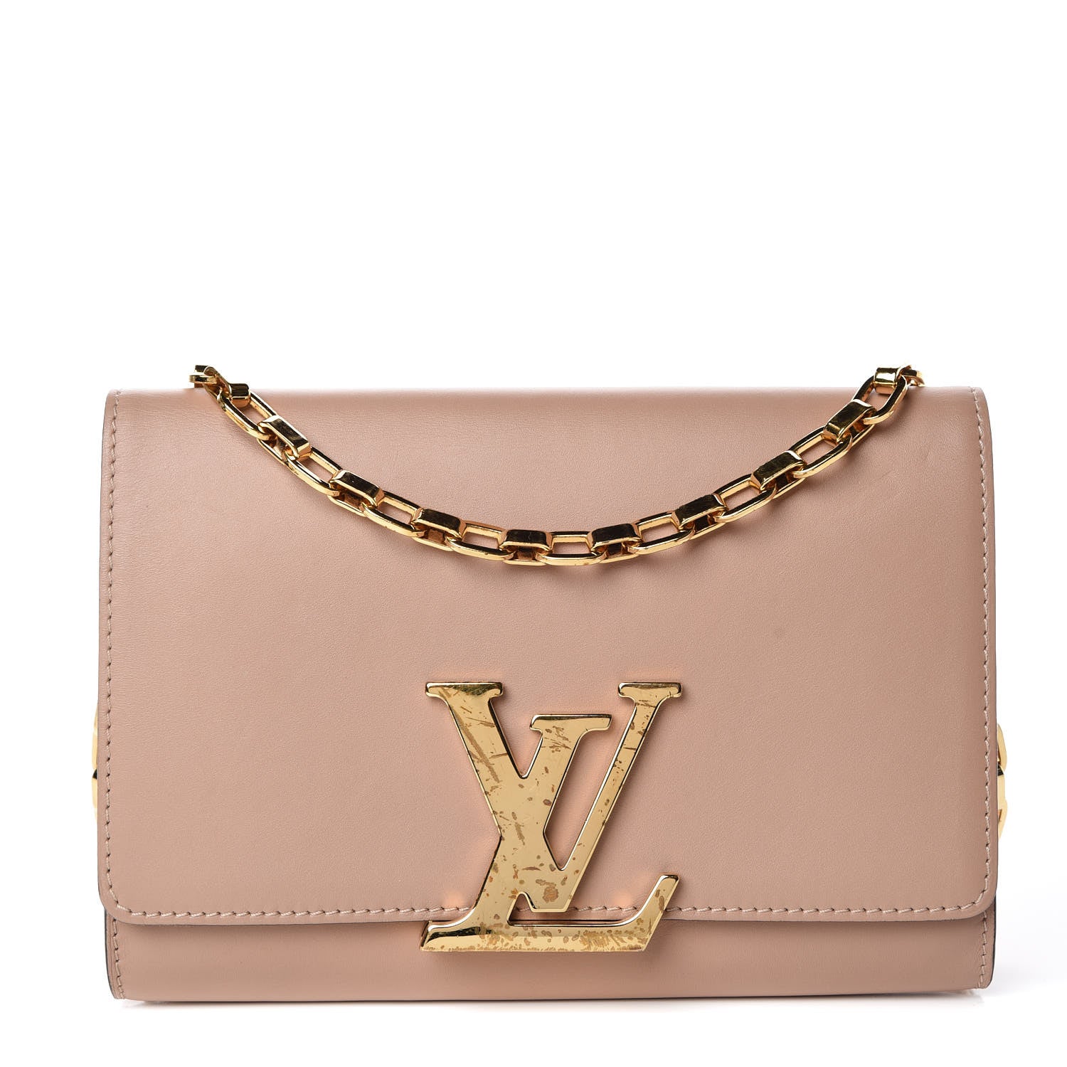 Louis Vuitton Calfskin Chain Louise MM Nude 1 of 10