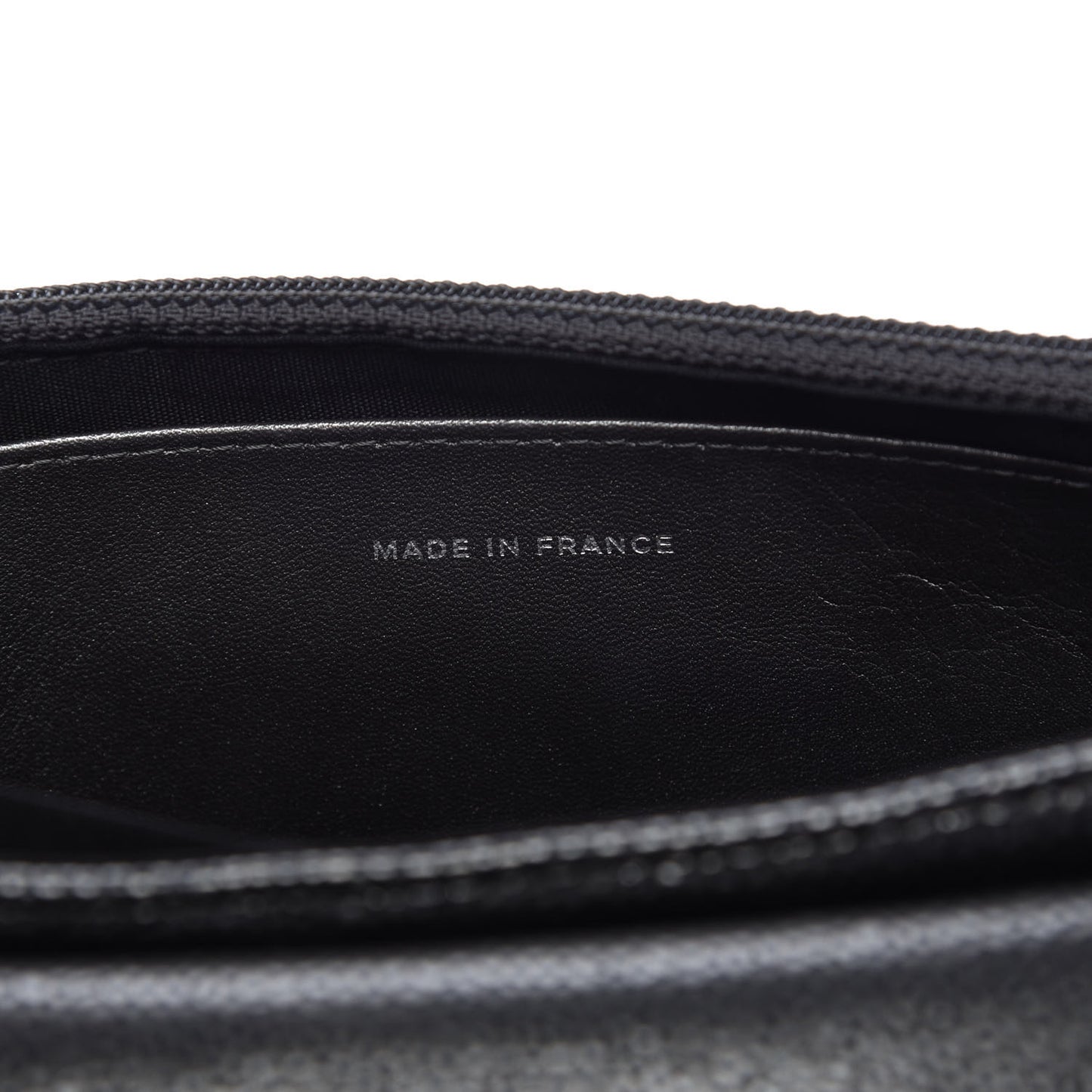 Metallic Caviar Half Moon Wallet On Chain WOC Dark Silver