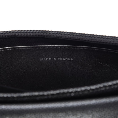Chanel Metallic Caviar Half Moon Wallet On Chain WOC Dark Silver 10 of 11