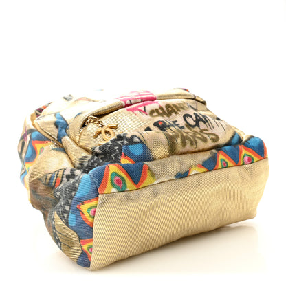 Chanel Graffiti Printed Canvas Street Spirit Backpack Multicolor 4 of 10