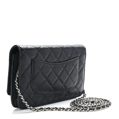 Chanel Caviar Quilted Wallet on Chain WOC Black 2 of 11