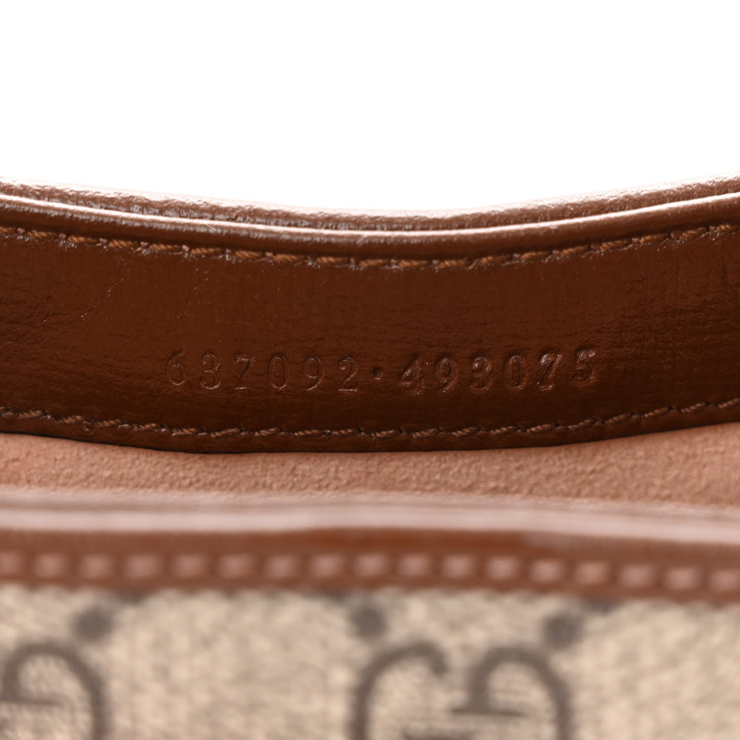 GG Supreme Monogram Azalea Calfskin Web Mini Jackie 1961 Hobo Beige Ebony Brown Sugar