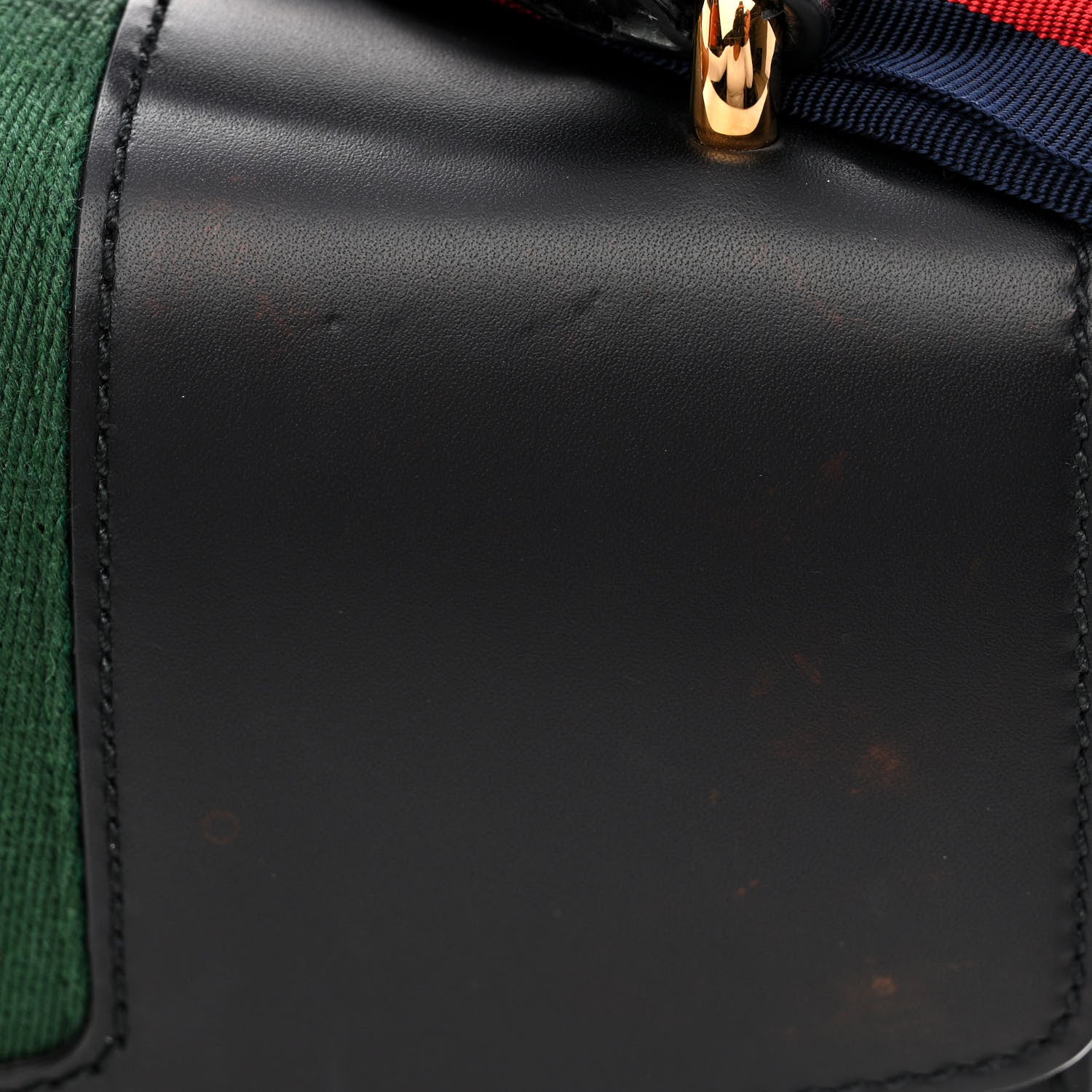 Gucci Calfskin Small Sylvie Shoulder Bag Black 12 of 16