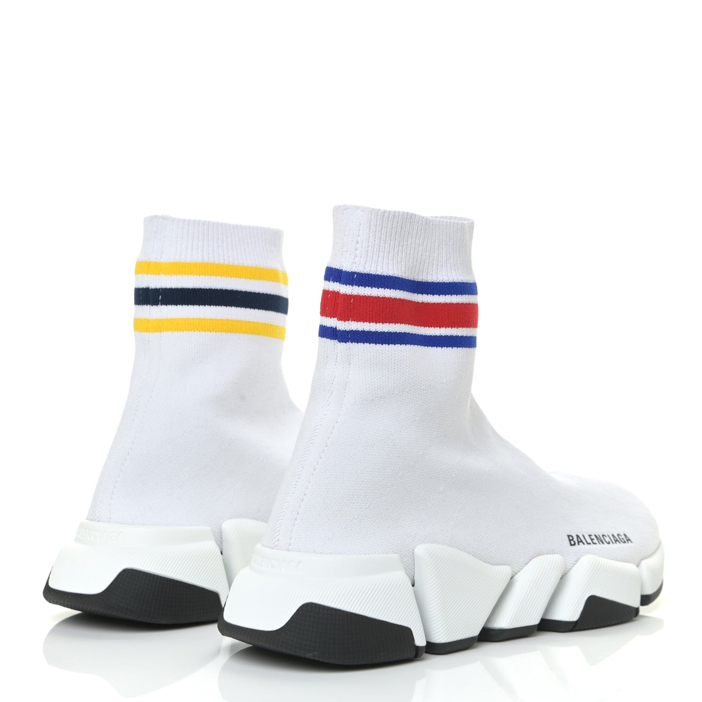 Technical 3D Recycled Knit Striped Womens Speed 2.0 Sneakers 38 White Multicolor
