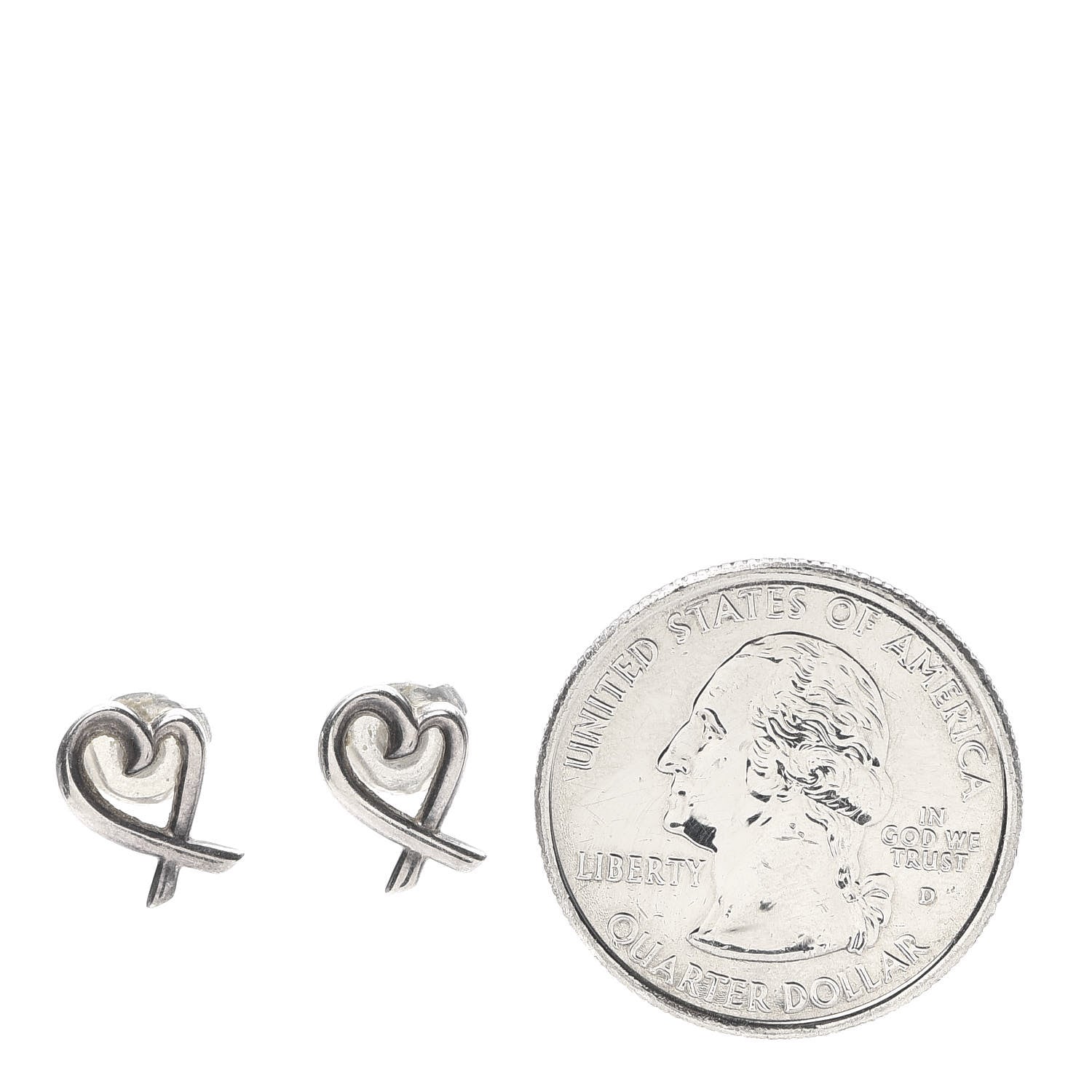 Tiffany Sterling Silver Mini Paloma Picasso Loving Heart Earrings 2 of 6
