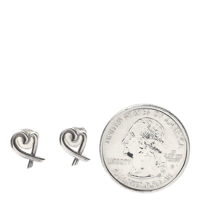 Tiffany Sterling Silver Mini Paloma Picasso Loving Heart Earrings 2 of 6