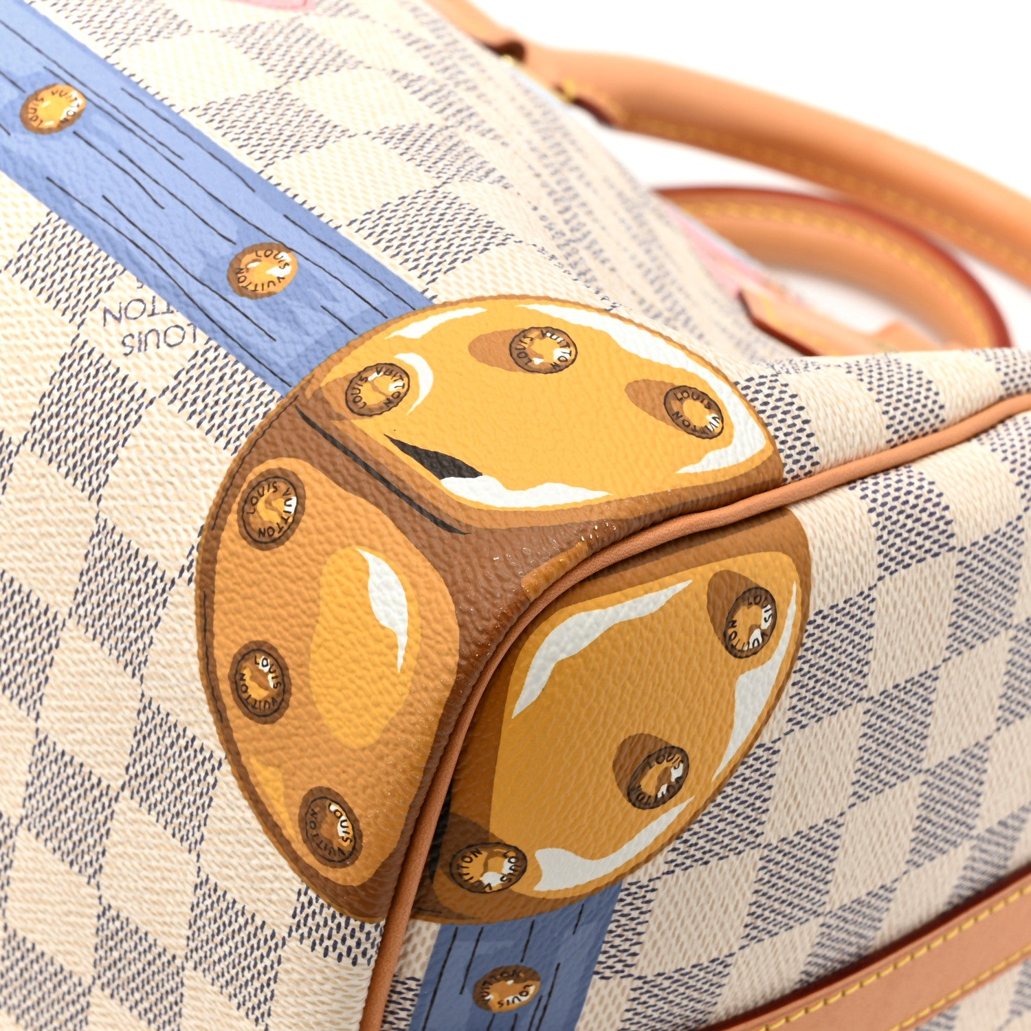 Louis Vuitton Damier Azur Summer Trunks Speedy Bandouliere 30 13 of 14