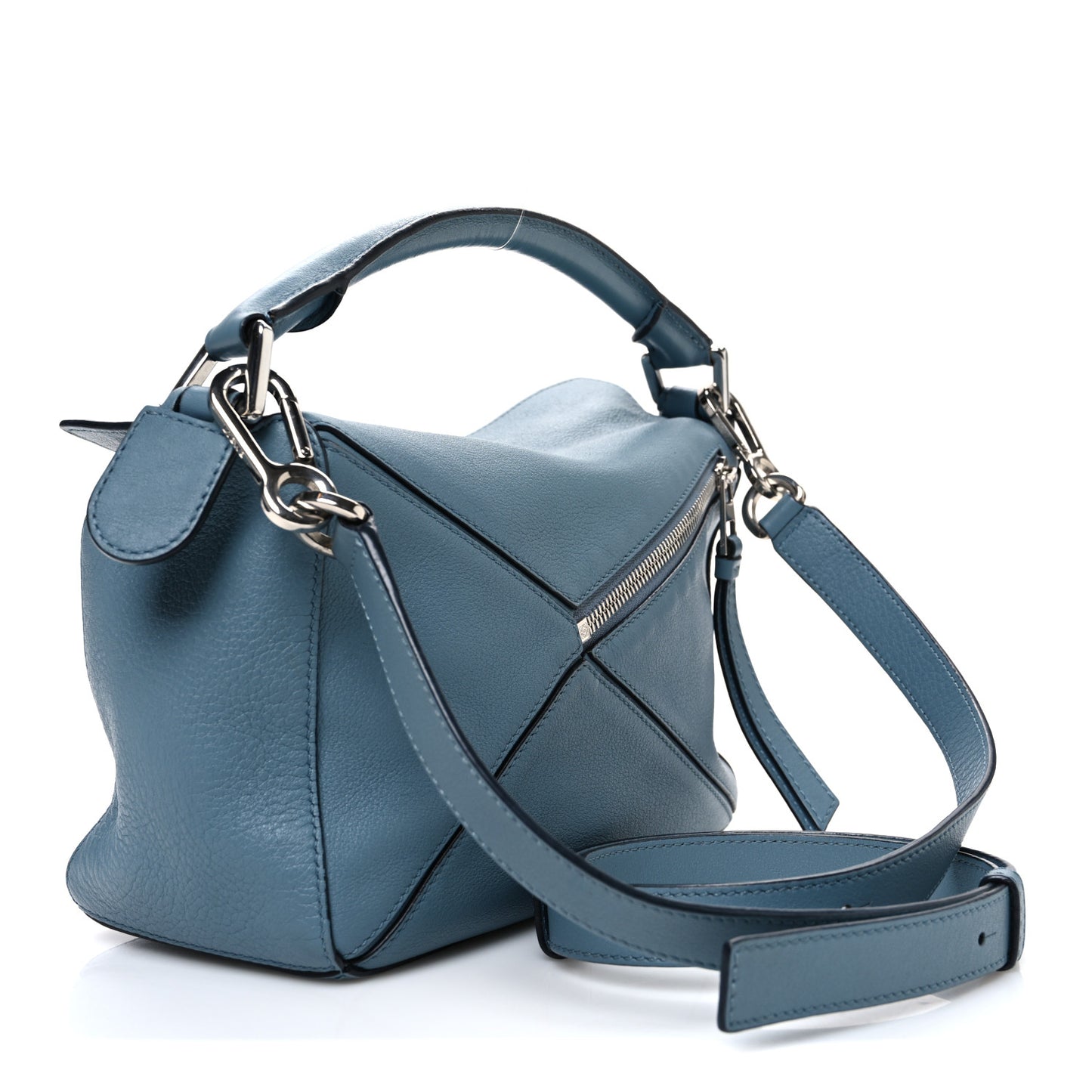 Calfskin Small Puzzle Bag Stone Blue