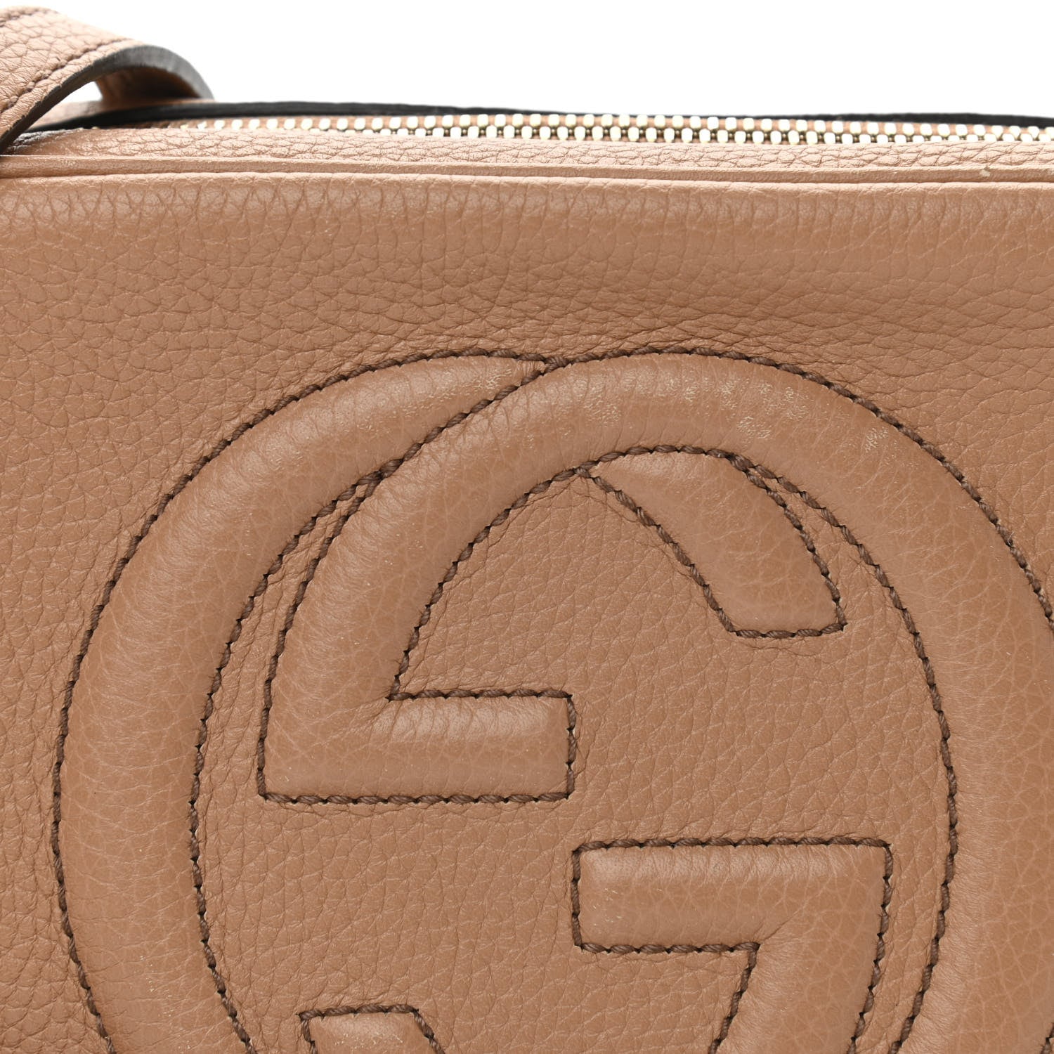 Gucci Pebbled Calfskin Small Soho Disco Bag Camelia 7 of 10