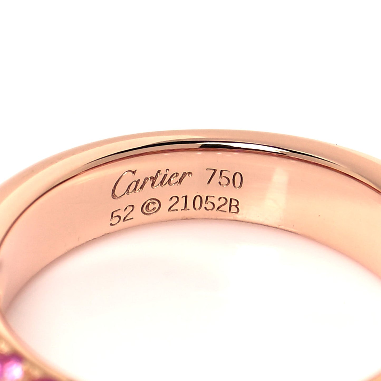 18K Pink Gold Diamond Pink Sapphire 6mm Mimi Ring 52 6