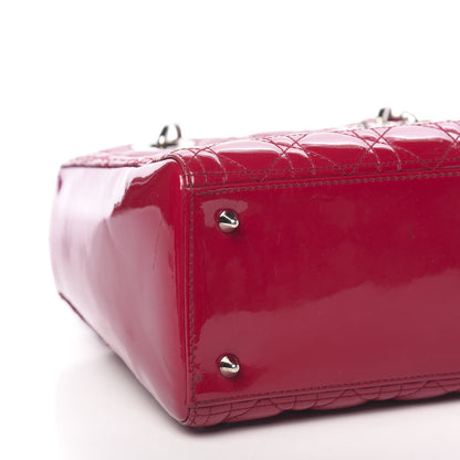 Christian Dior Patent Cannage Medium Lady Dior Red 8 of 13
