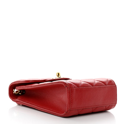 Chanel Caviar Quilted Classic Phone Holder Red 4 of 11