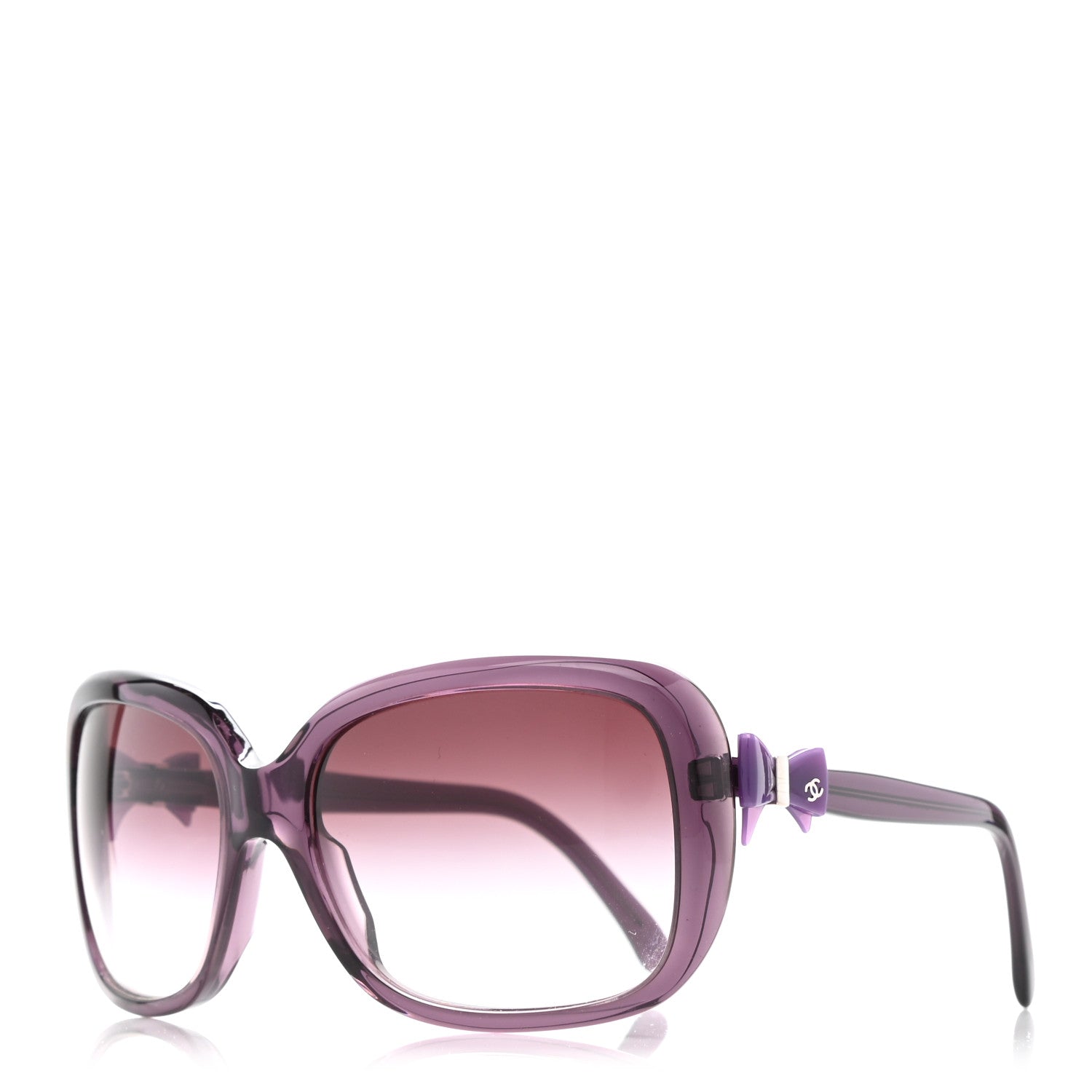 Chanel Acetate CC Bow Sunglasses 5171 Purple 1 of 9