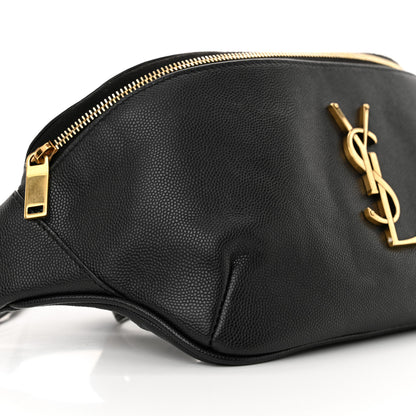 Saint Laurent Grain De Poudre Monogram Belt Bag Black 9 of 11