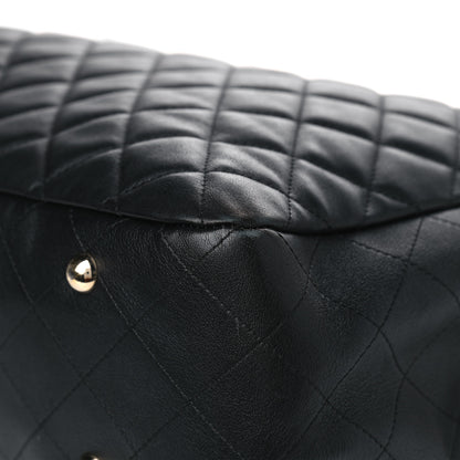 Chanel Calfskin Quilted Large CC Shopping Tote Black 7 of 9