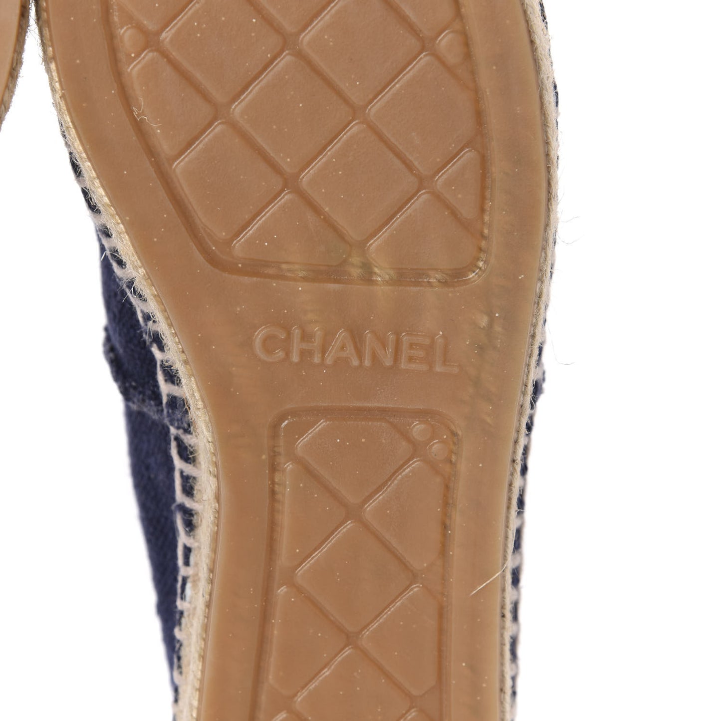 Linen CC Espadrilles 37 Blue Black