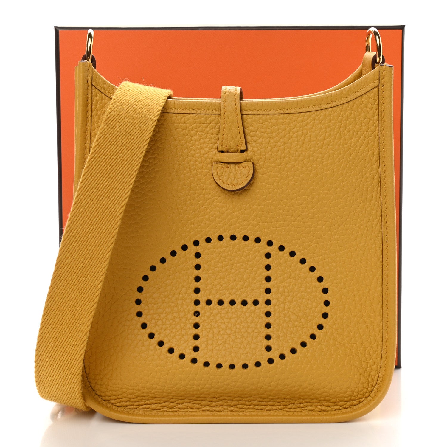 Hermes Taurillon Clemence Evelyne TPM Jaune Ambre 10 of 10