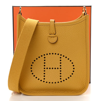 Hermes Taurillon Clemence Evelyne TPM Jaune Ambre 10 of 10