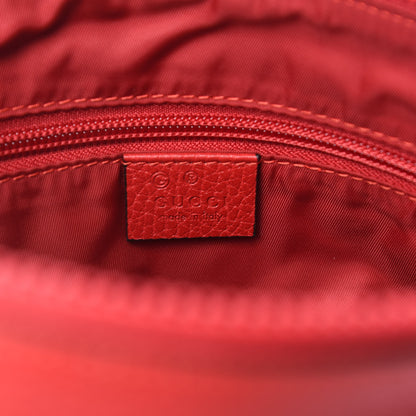 Gucci Nylon Monogram Dollar Calfskin Flat Messenger Bag Vibrant Red 8 of 10