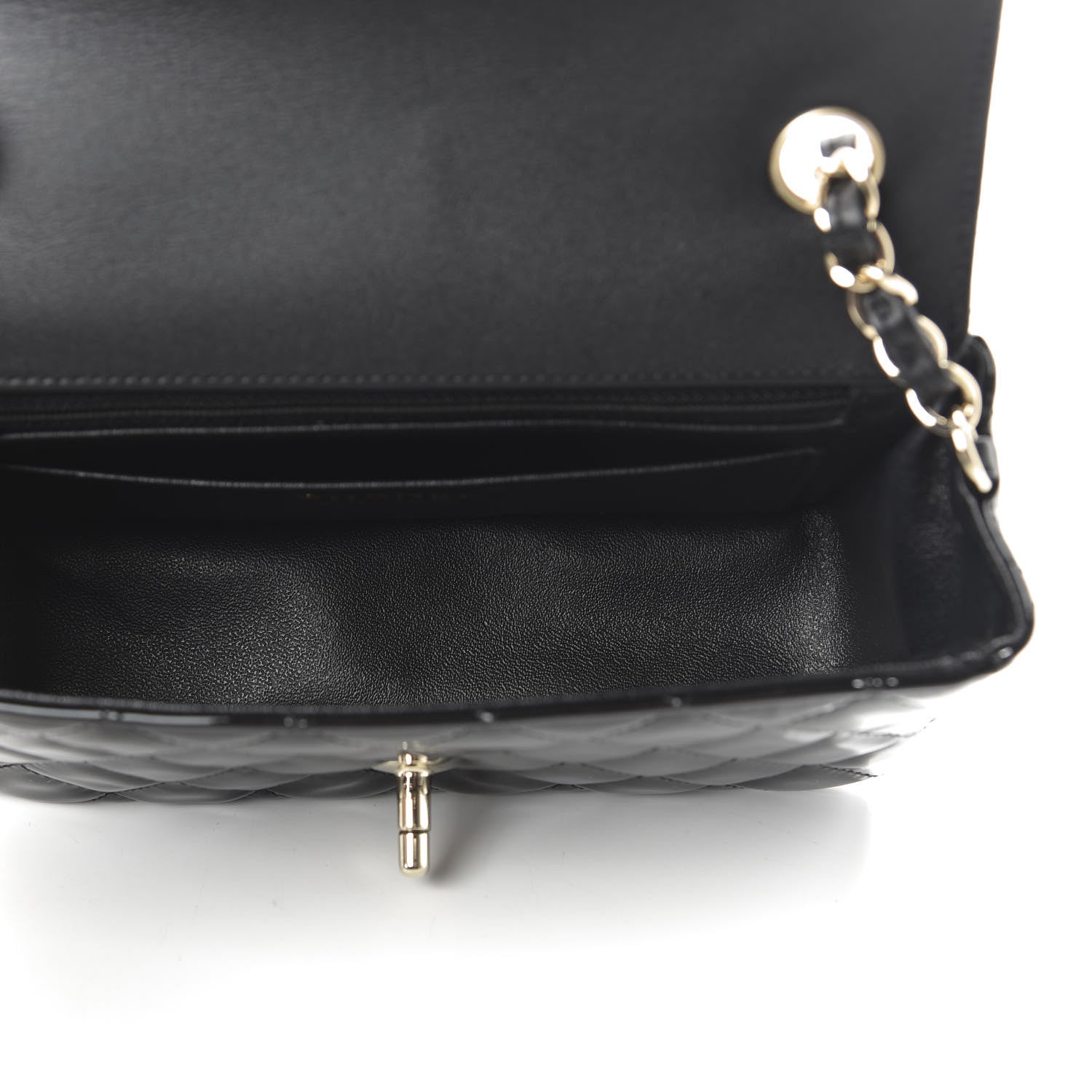 Chanel Patent Calfskin Quilted Mini Rectangular Flap Black 5 of 11