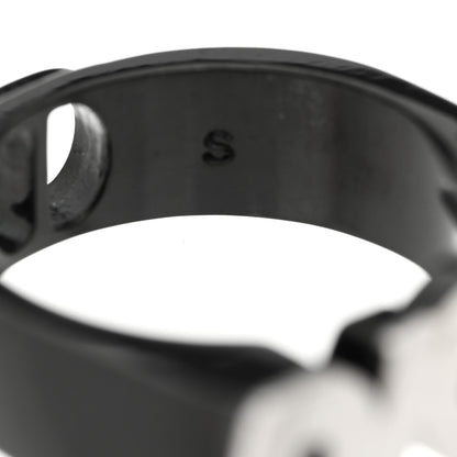 Christian Dior Metal Logo Ring S Black 4 of 4
