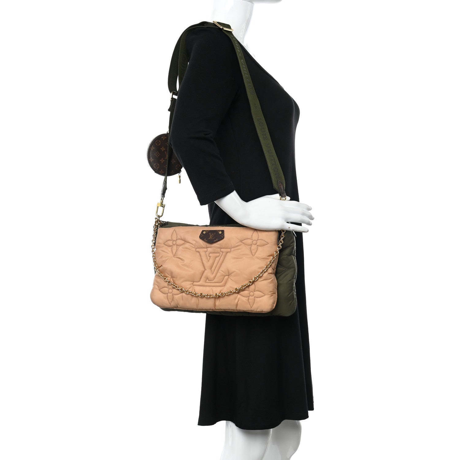 Louis Vuitton Econyl Monogram Pillow Maxi Multi Pochette Accessories Kaki Beige 2 of 12