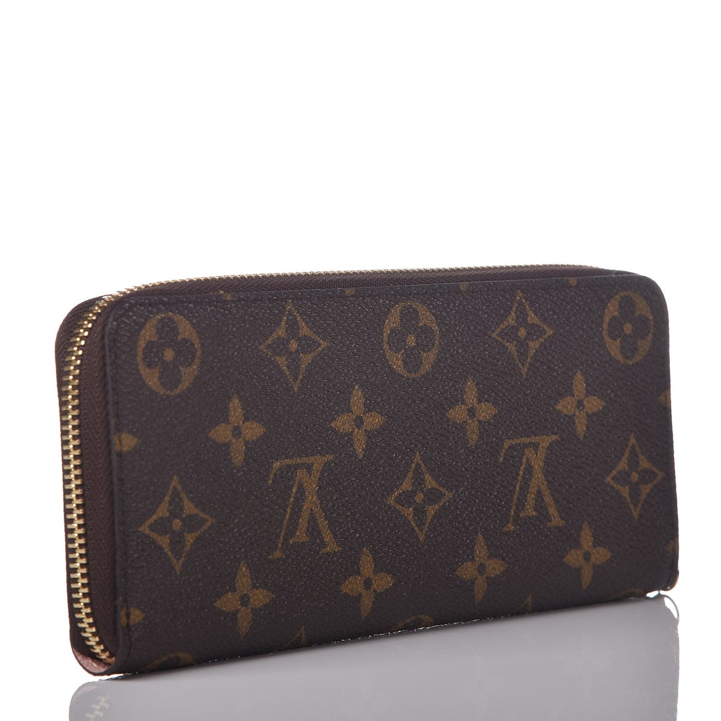 Monogram Clemence Wallet Rose Ballerine