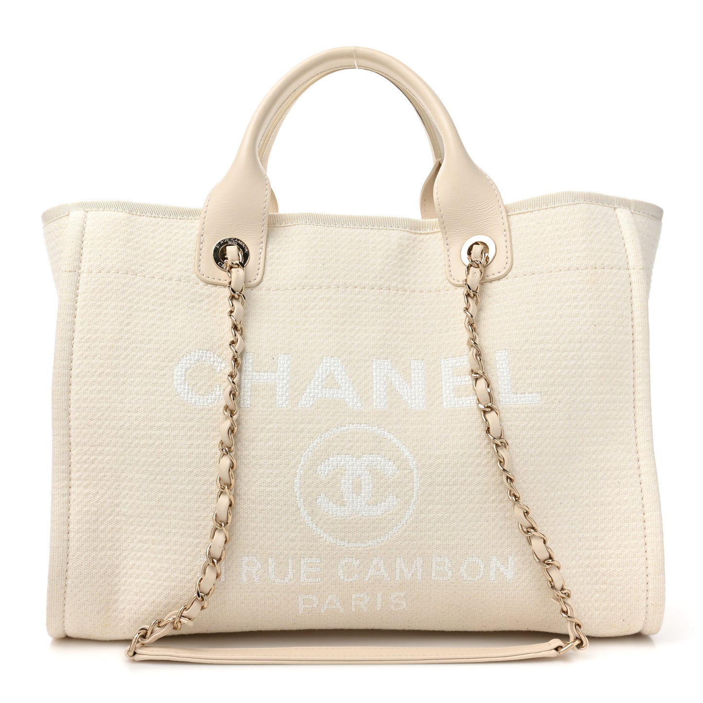 Mixed Fibers Small Deauville Tote White