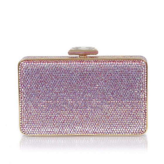 Judith Leiber Swarovski Crystal Clutch Pink 1 of 9