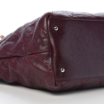 Chanel Glazed Calfskin Large On the Road Tote Plum 9 of 11