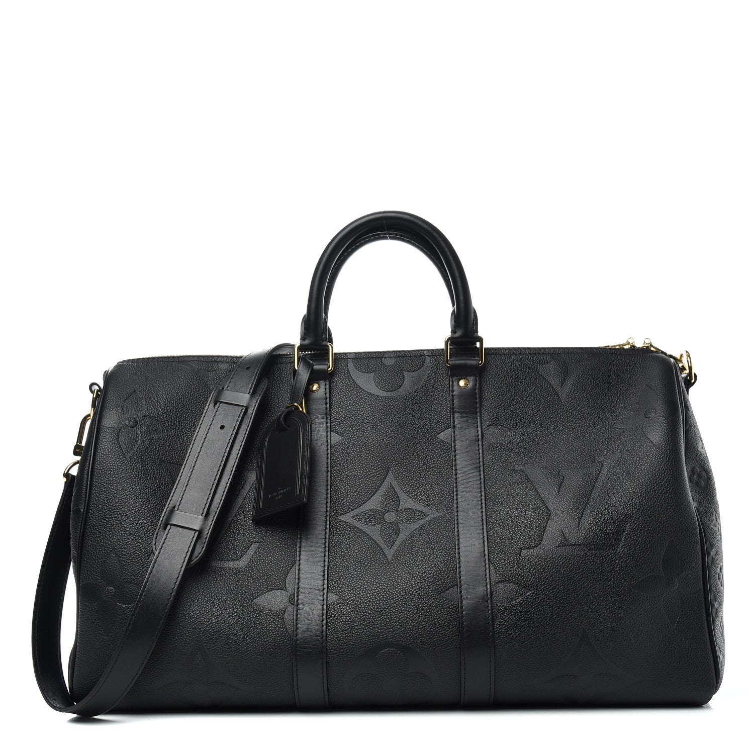 Louis Vuitton Empreinte Monogram Giant Keepall Bandouliere 45 Black 1 of 9