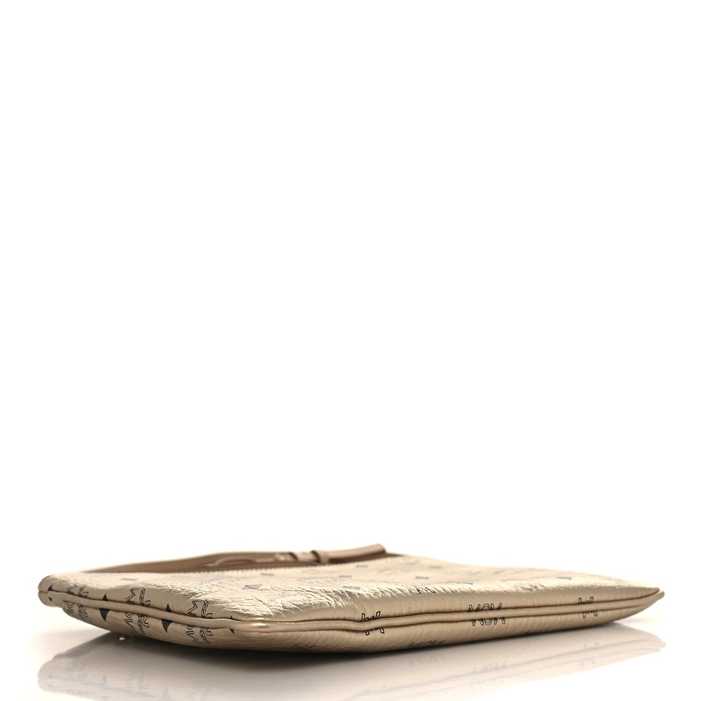 Metallic Visetos Medium Crossbody Pouch Berline Gold