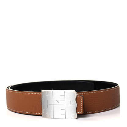 Hermes 135 Togo 32mm Typo Belt 90 Black Gold 1 of 6