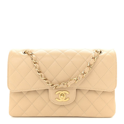 Chanel Caviar Quilted Small Double Flap Beige 1 of 11