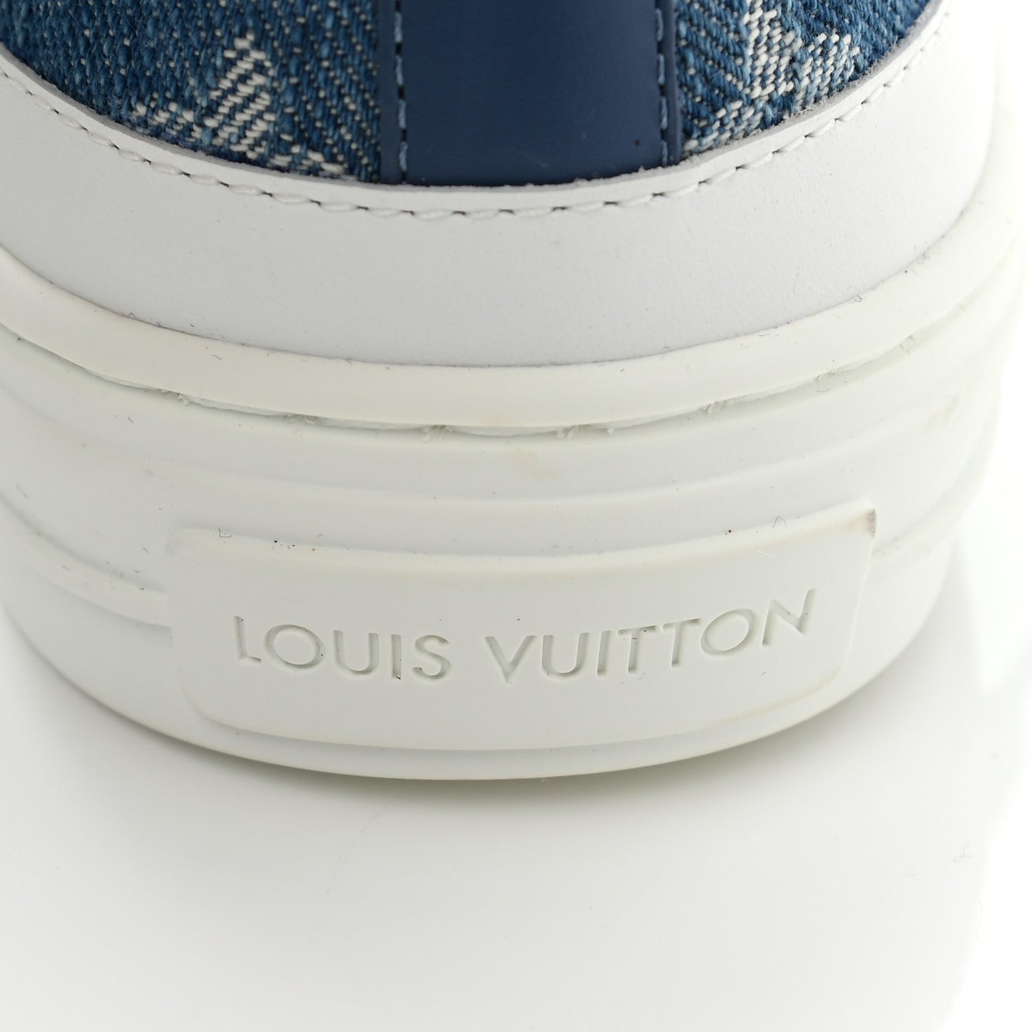 Denim Monogram Stellar Sneaker Boots 38.5 Bleu Jeans Blue