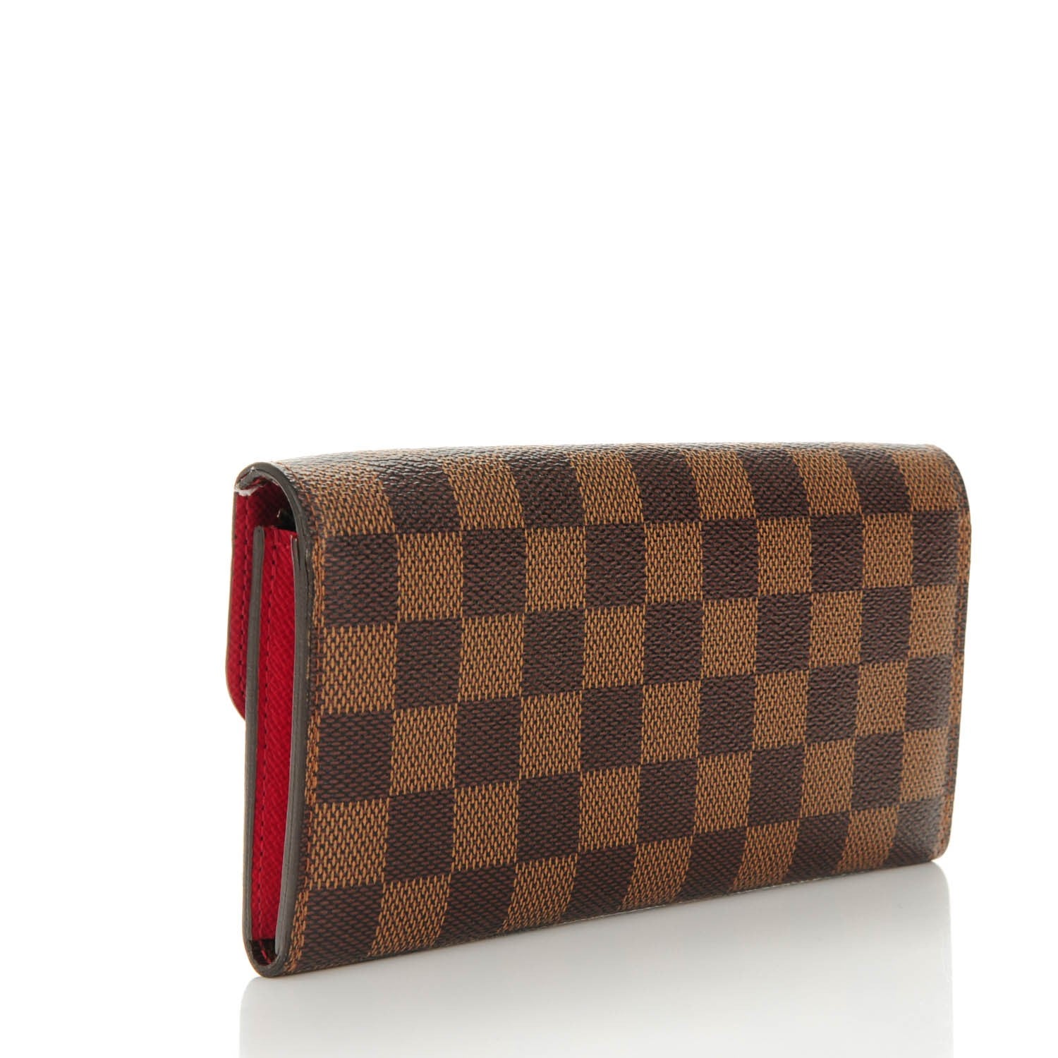 Louis Vuitton Damier Ebene Emilie Wallet Red 3 of 8