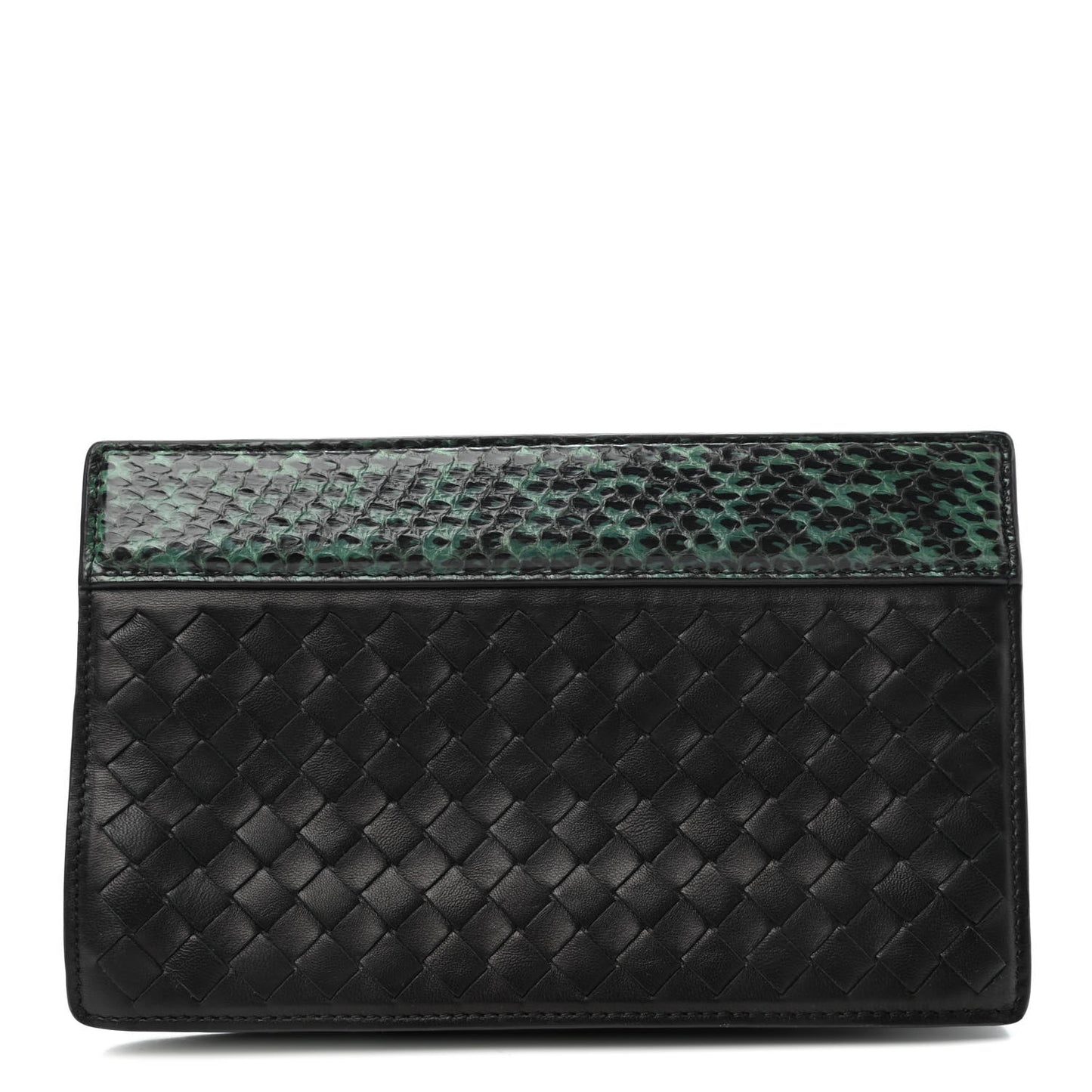 Nappa Ayers Intrecciato Clutch Black