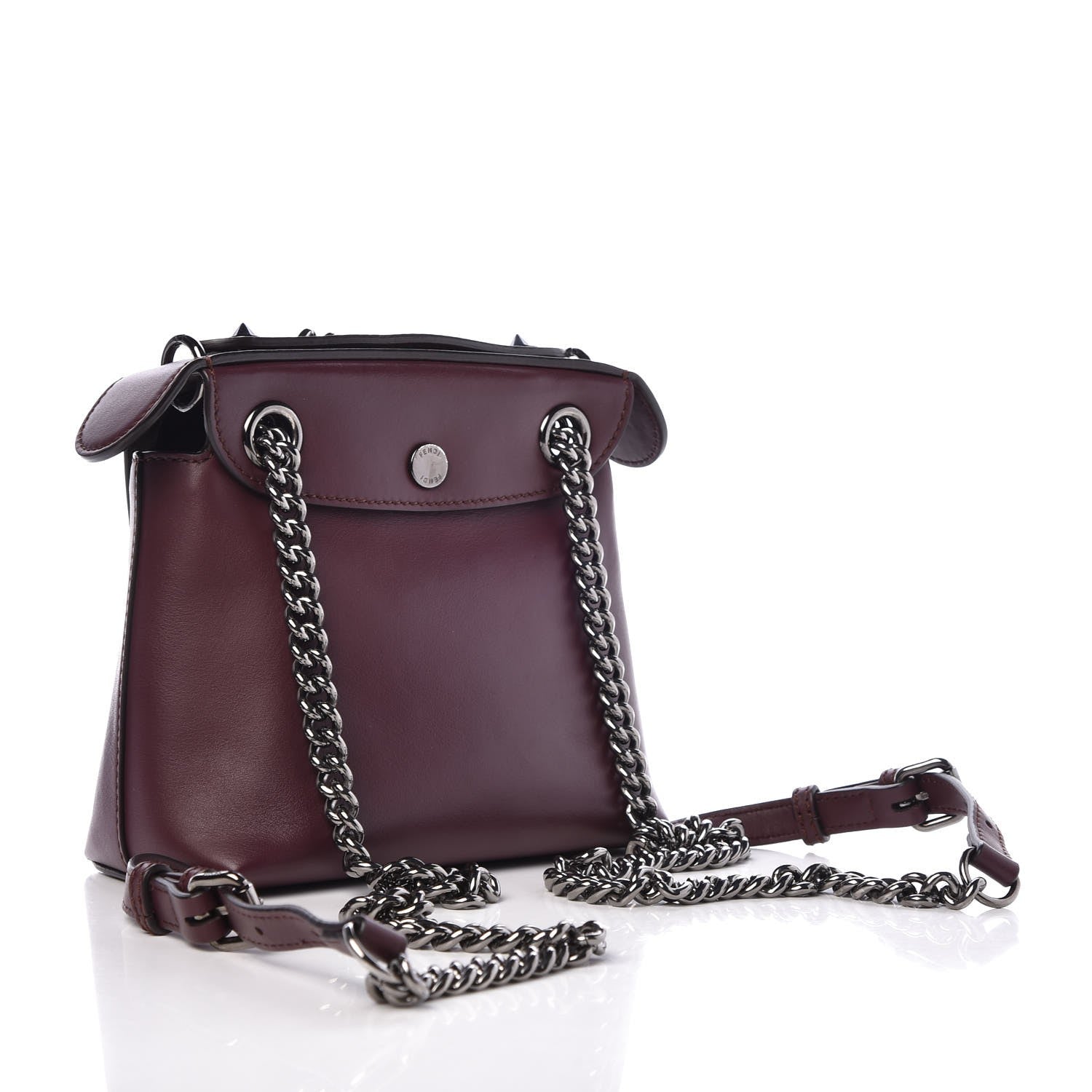 Fendi Vitello Century Opaco Mini Back to School Backpack Bordeaux 4 of 12